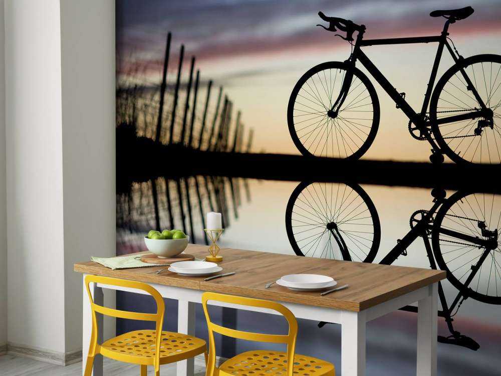 Rower wyścigowy przy zachodzie słońca