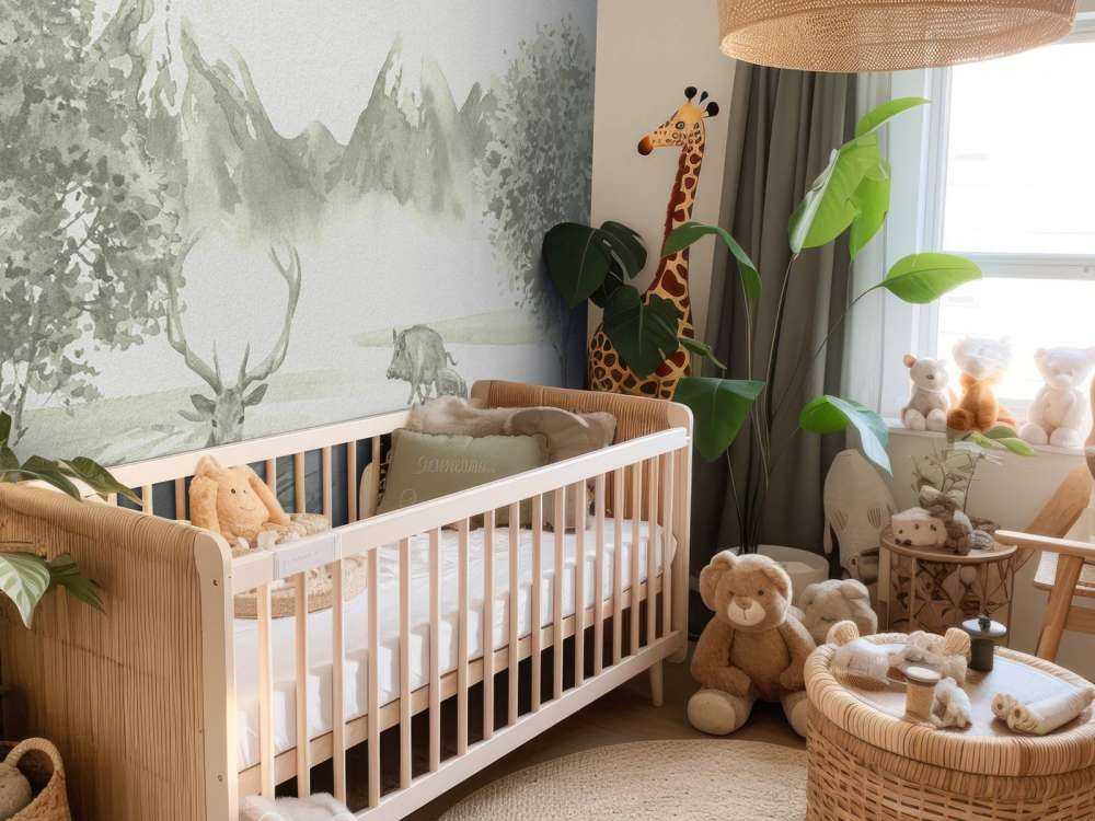 Las ze zwierzętami w zieleni