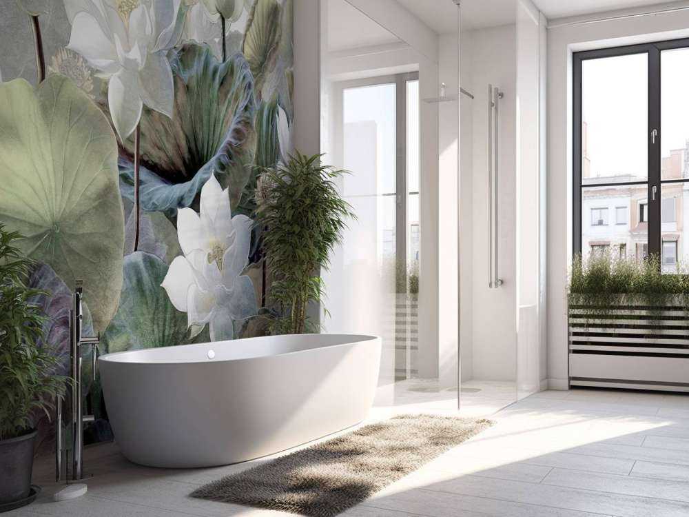 Malownicze kwiaty lotosu