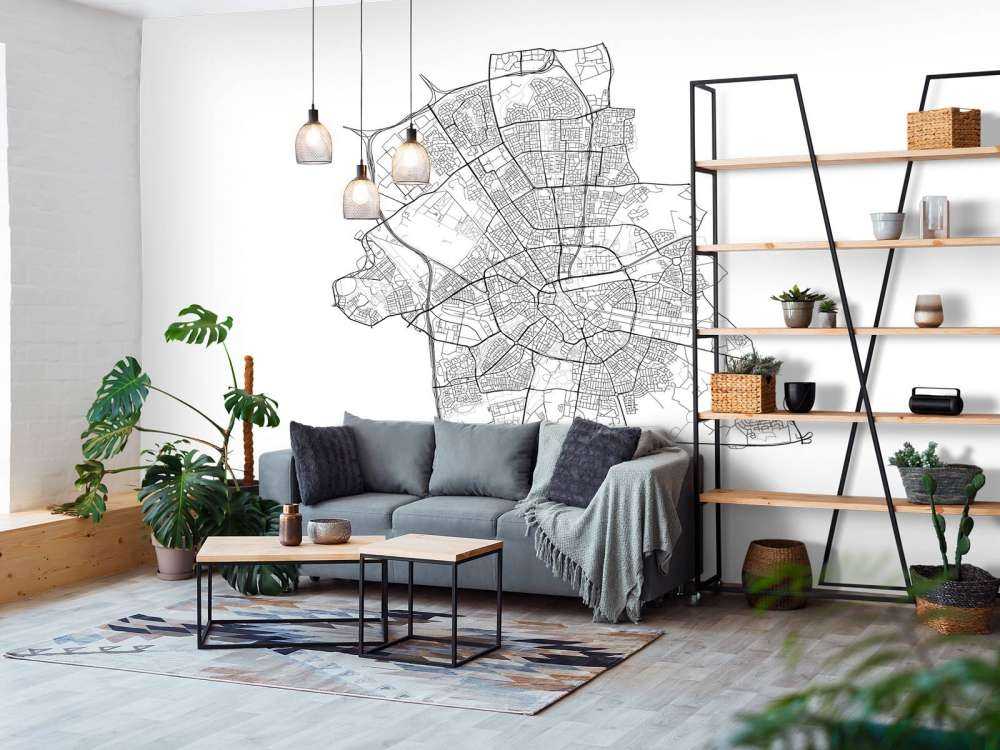 Mapa Eindhoven, biała