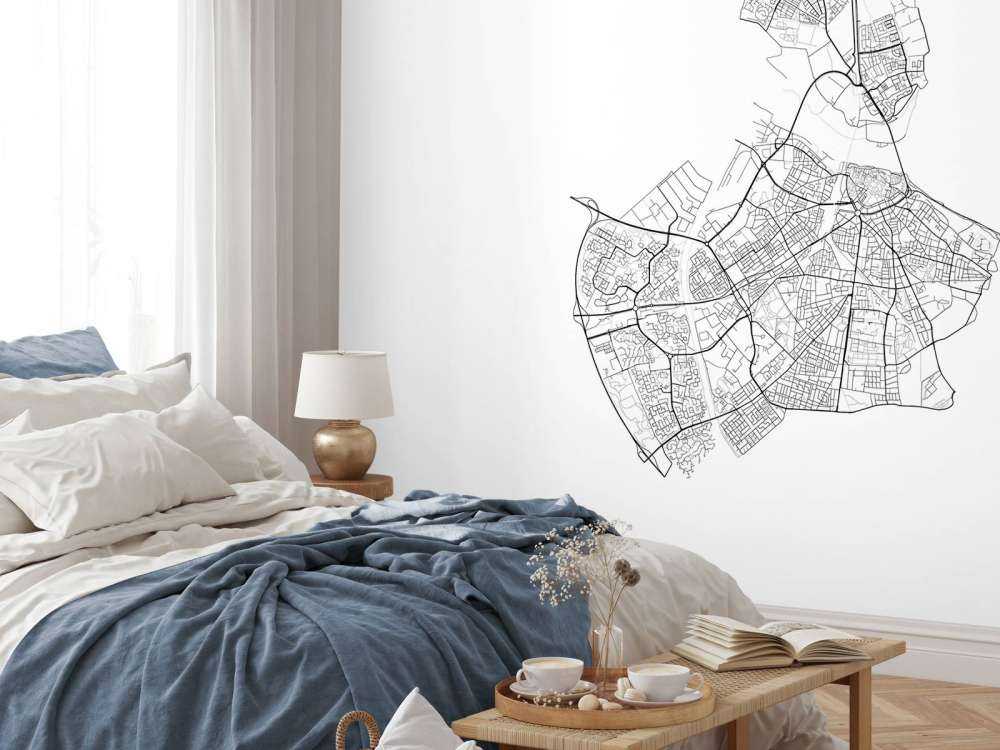 Mapa Nijmegen, biała