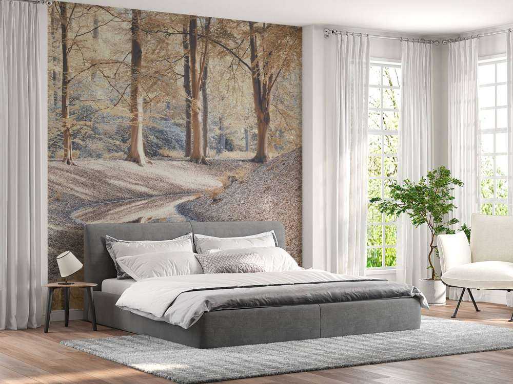 Strumień w lesie - pastel