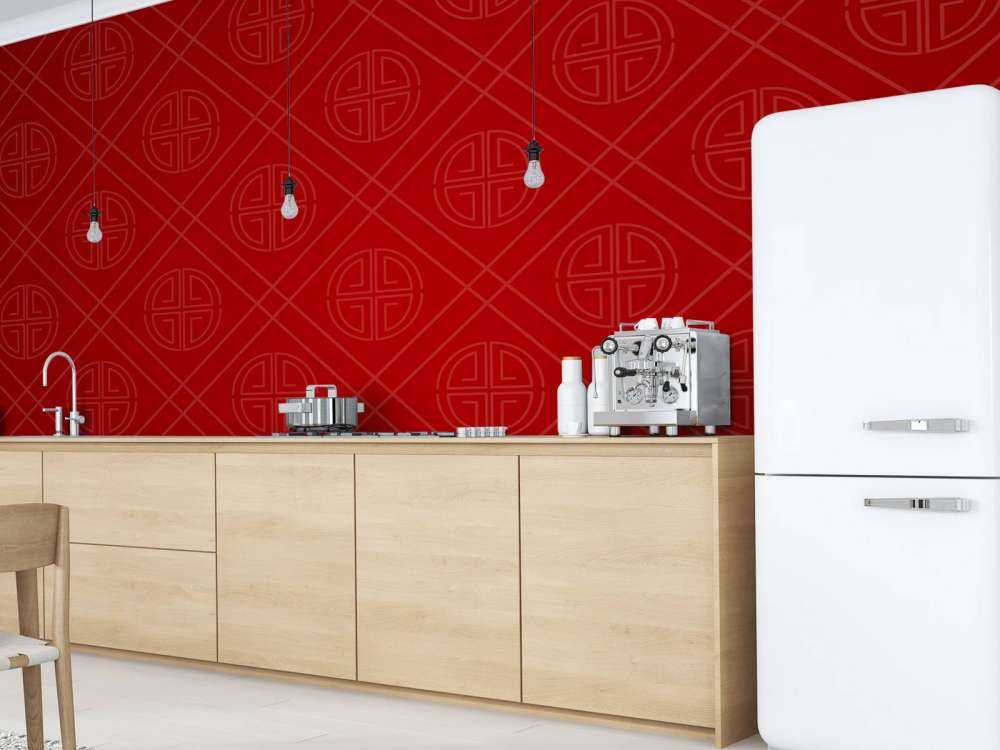 Czerwony chiński wzór