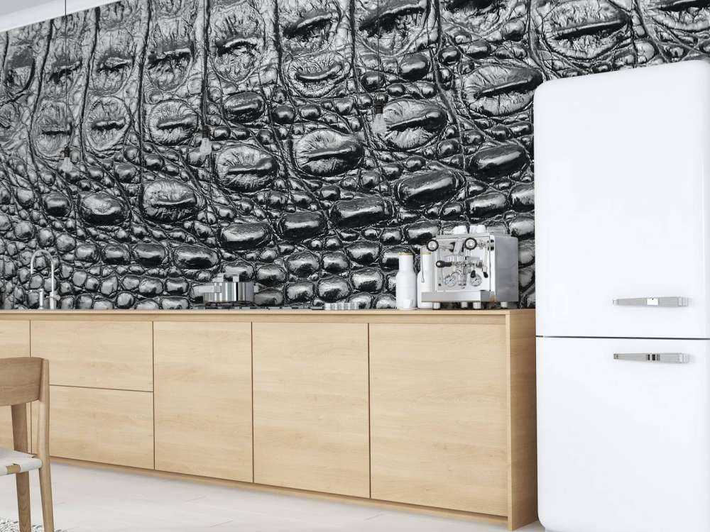 Skóra czarnego krokodyla