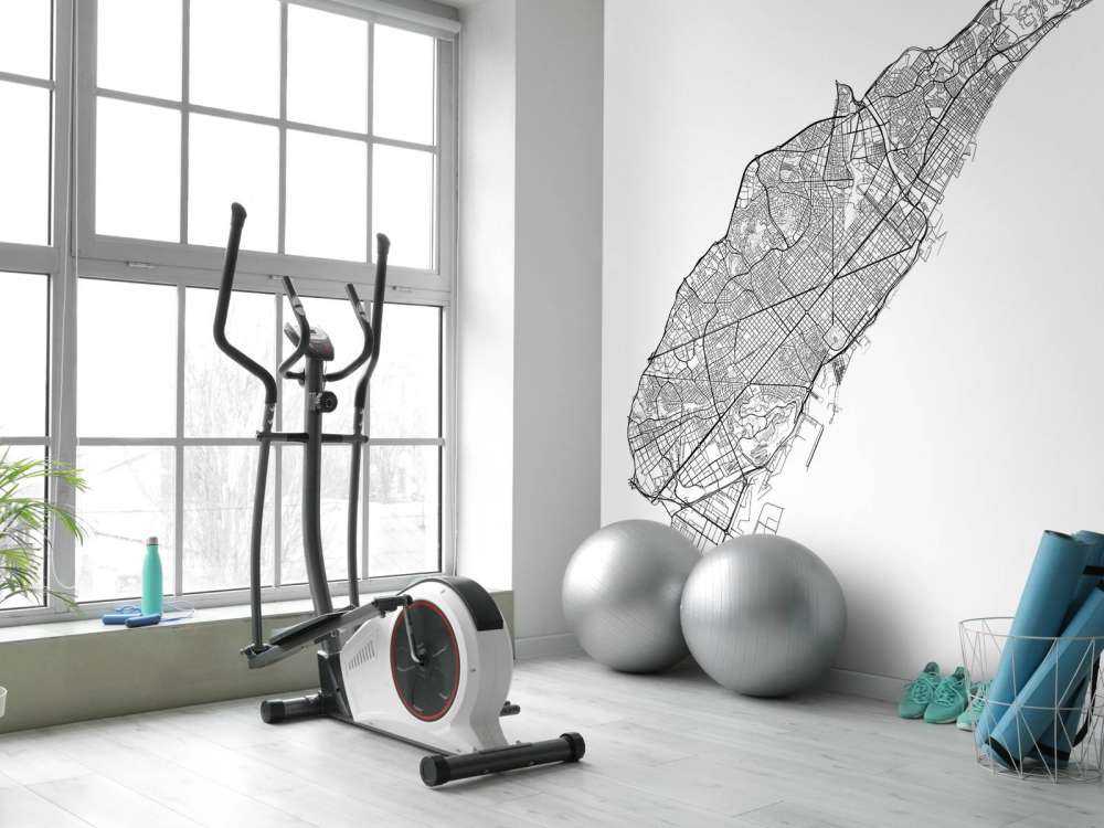 Mapa Barcelony, biała