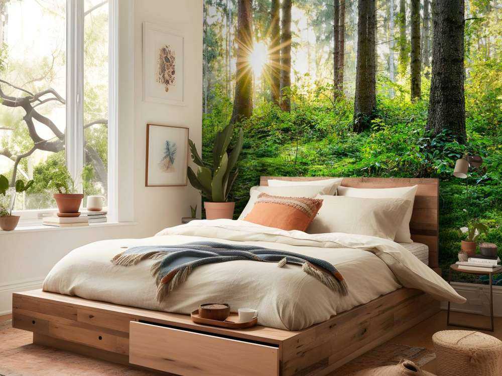 Leśna panorama na wiosnę