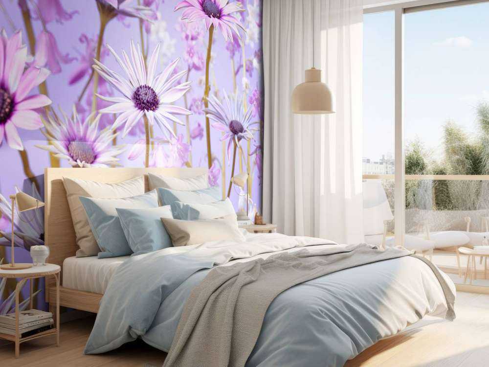 Kolorowe fioletowe kwiaty