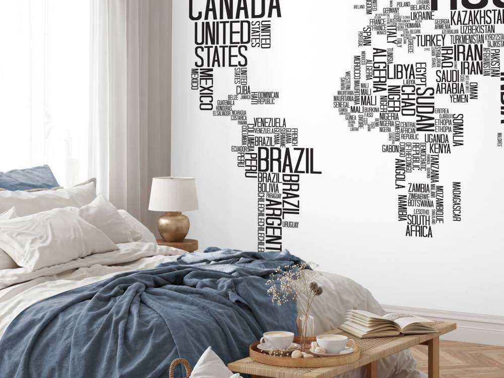 Typograficzna mapa świata