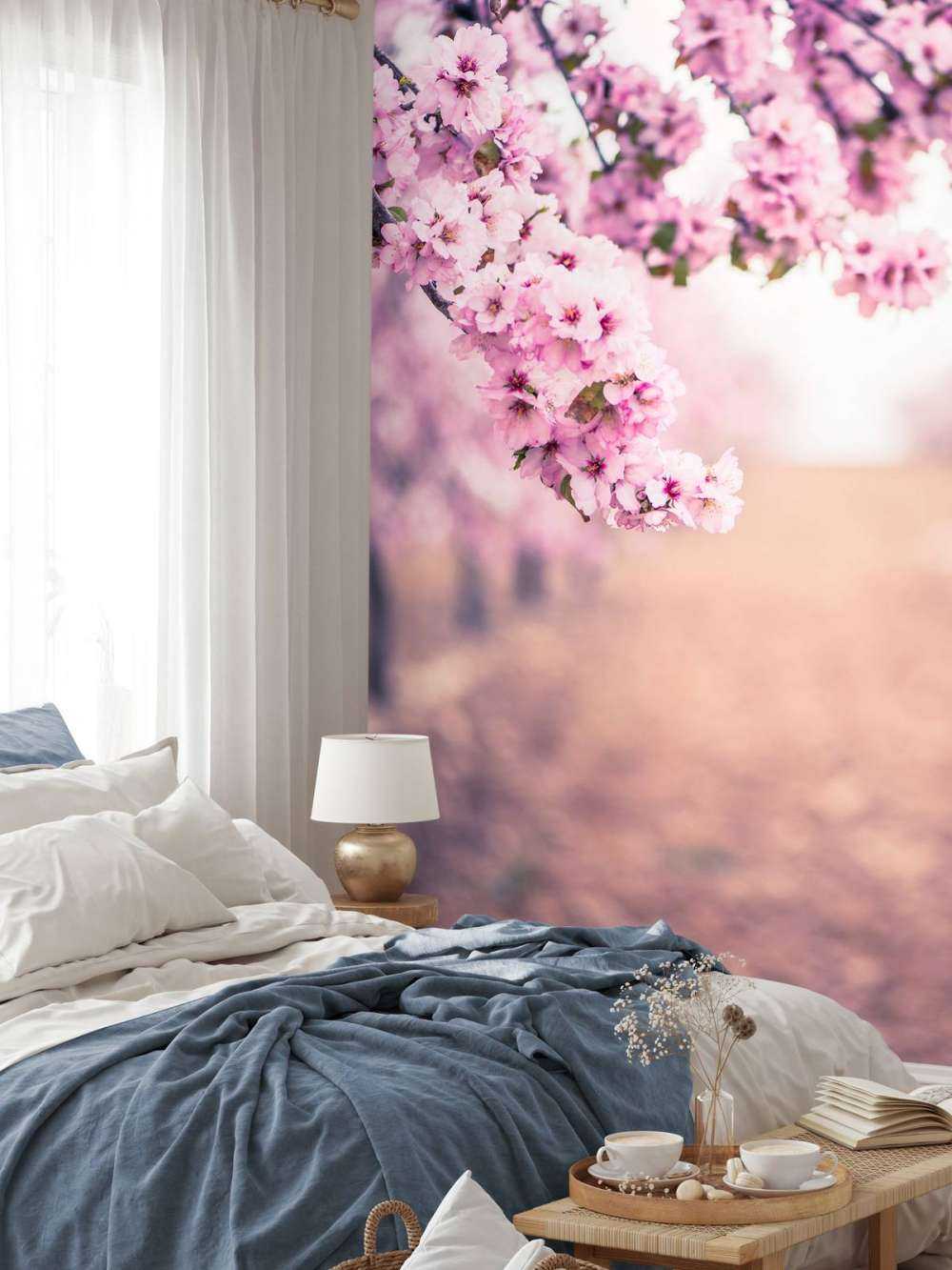 Fioletowe kwiaty japońskie