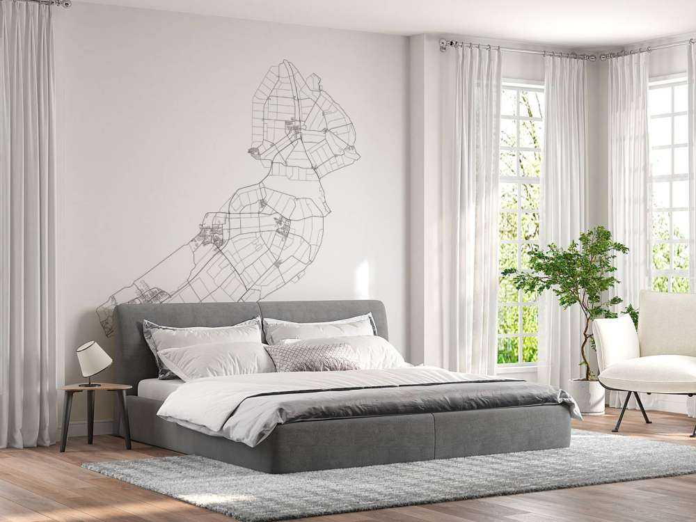 Mapa Flevoland, biała