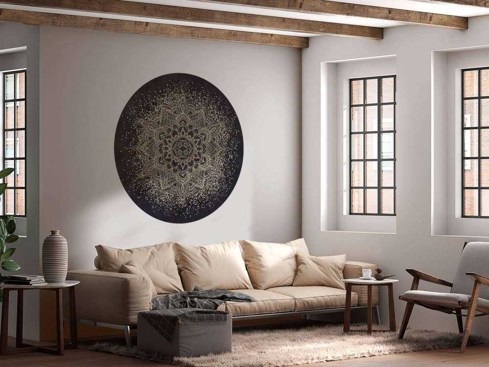 Golden Sparkling Mandala - ciemny granatowy