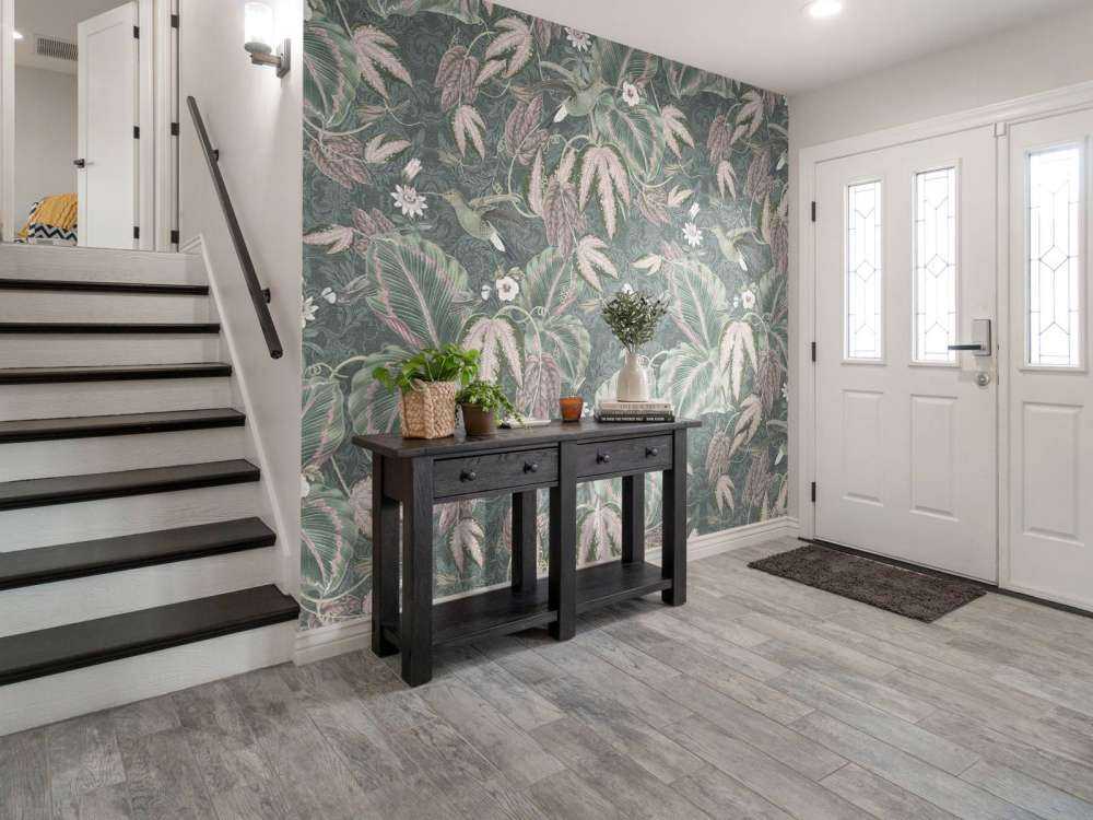 Tropikalne rajskie ptaki - zieleń vintage