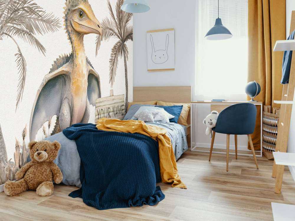 Młody pteranodon w taupe dżungli