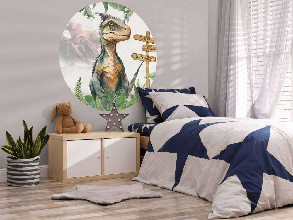 Młody velociraptor w dżungli