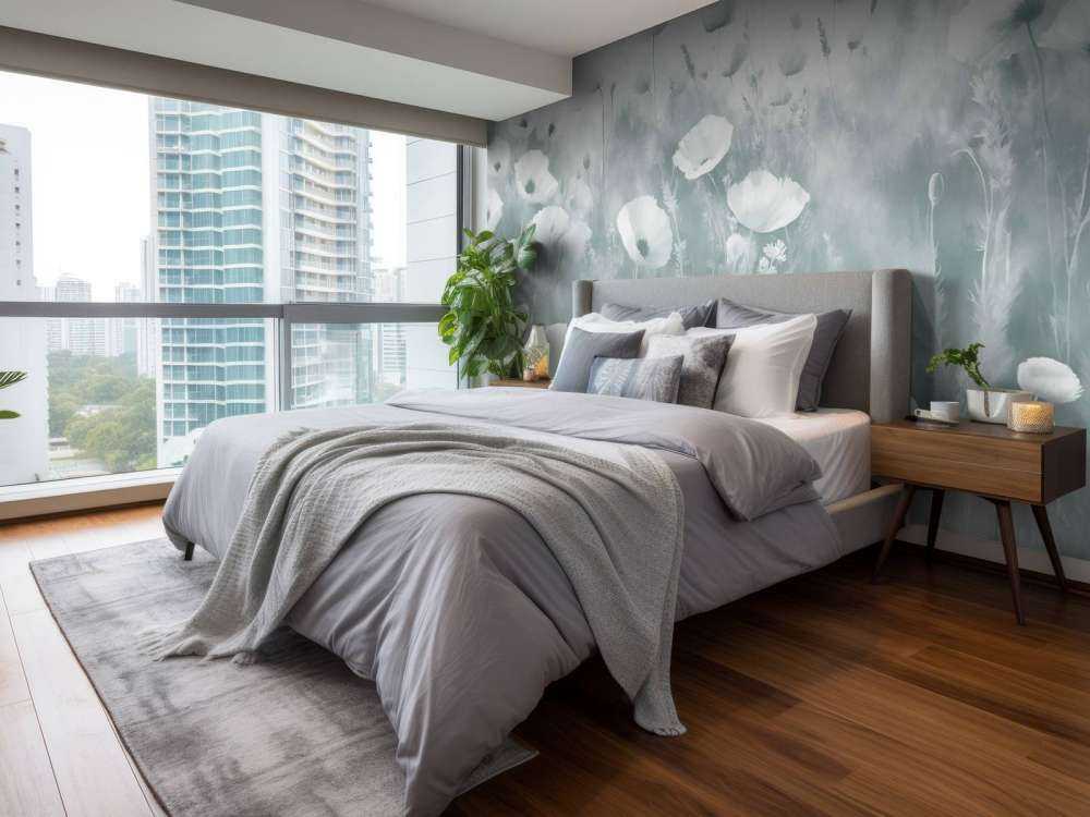 Taniec dzikich kwiatów - ciemna zieleń