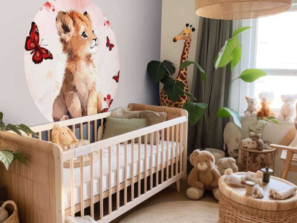 Dromerige lwiątko i motyle