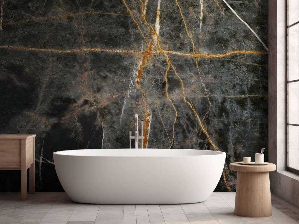 Ciemny marmur z odcieniami miedzi