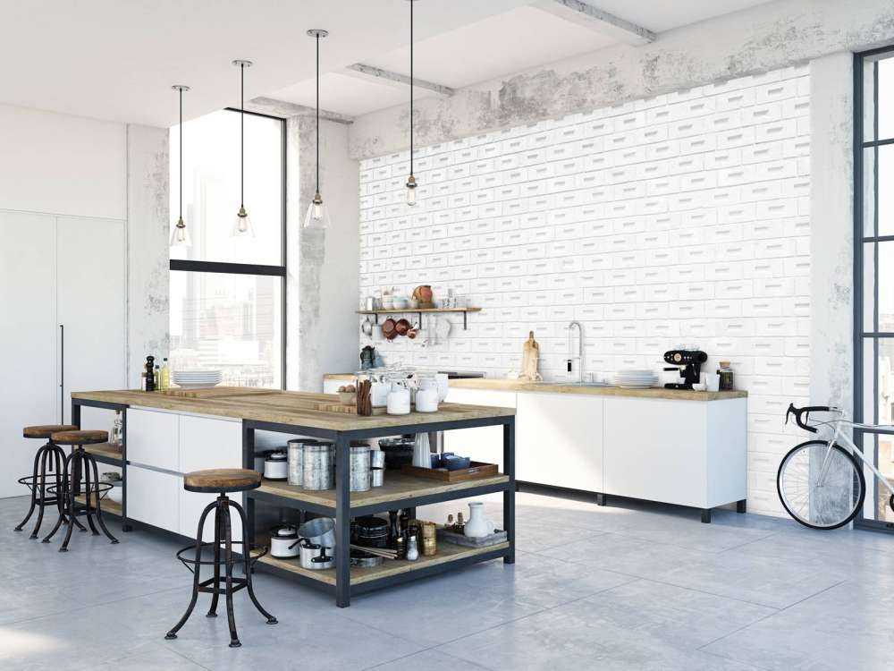 Nowoczesne białe cegły