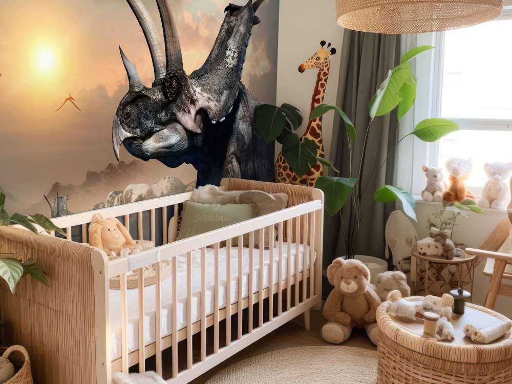 Dinozaur w porannej mgle