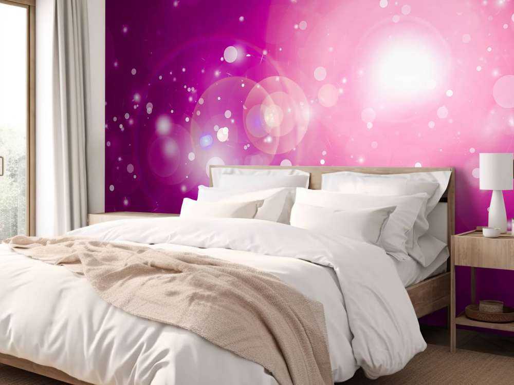 Różowa lampka z brokatem