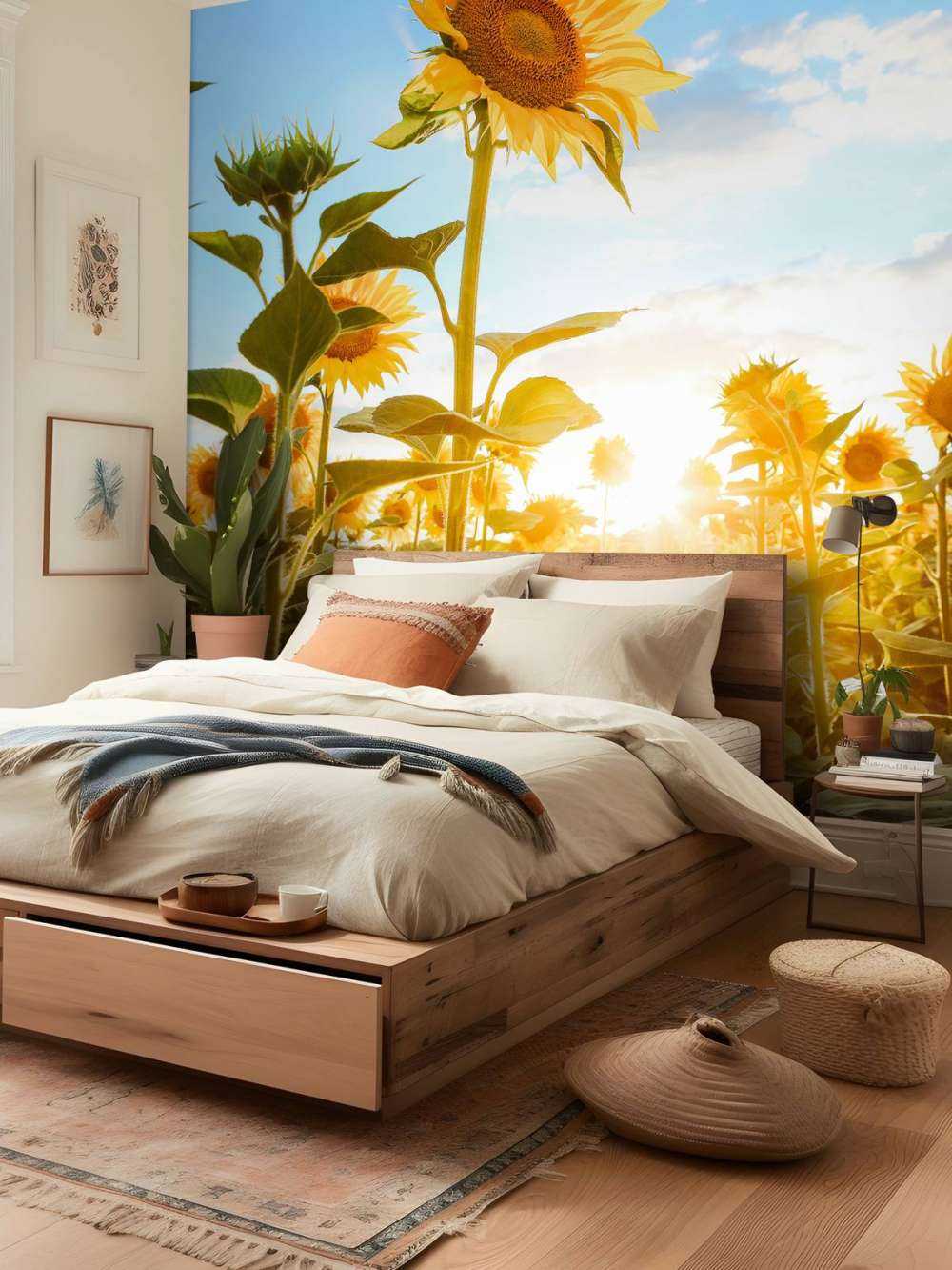 Słonecznik z błękitem nieba