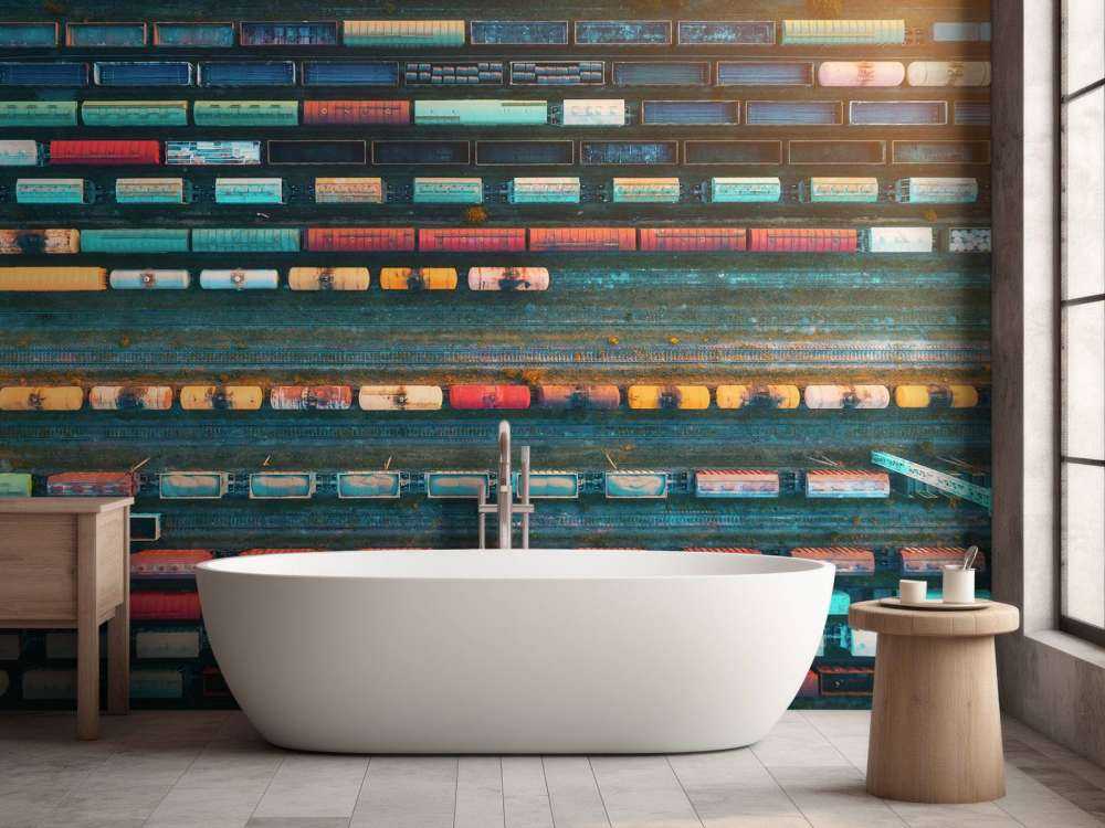 Wagony towarowe z widokiem z perspektywy kierowcy