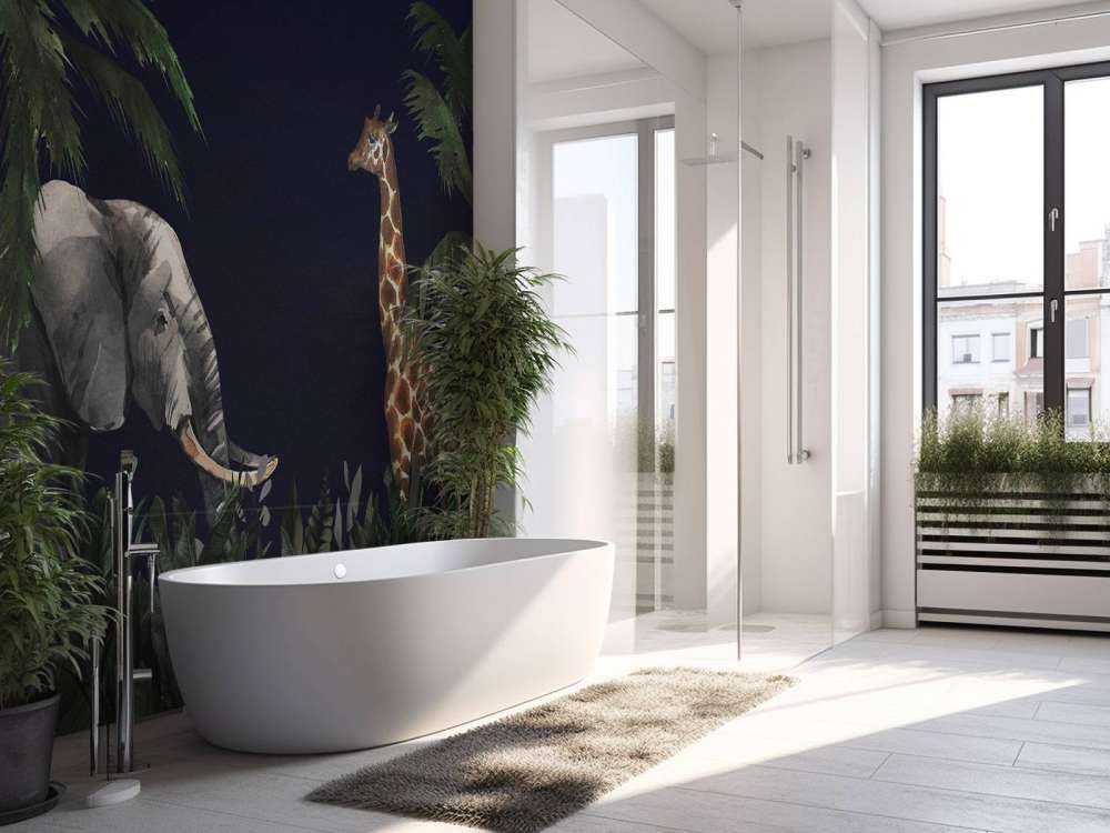 Zwierzęta w dżungli nocą