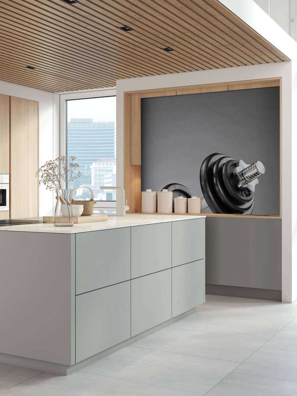 Dumbell z czarnymi tarczami