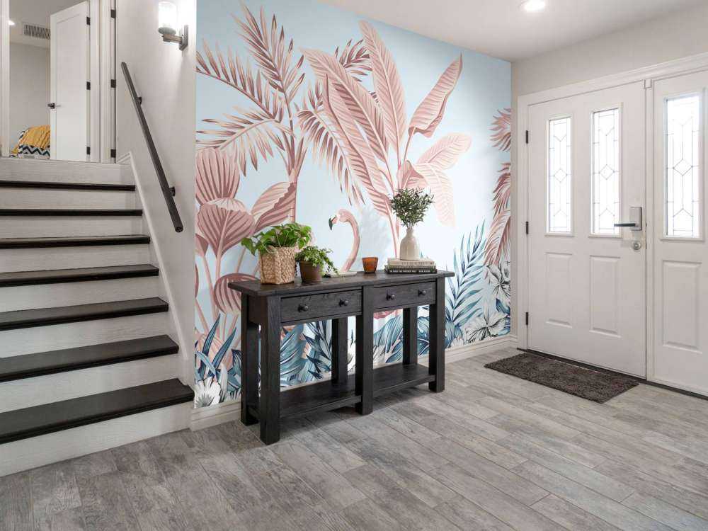 Różowa dżungla tropikalna