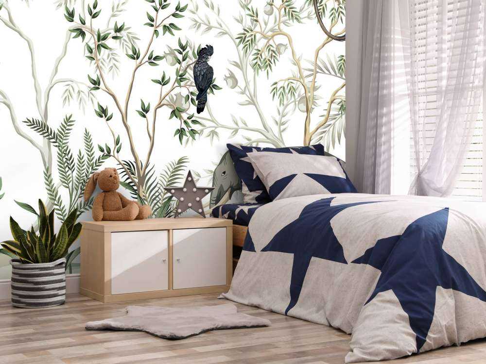 Narysowane zwierzęta w dżungli