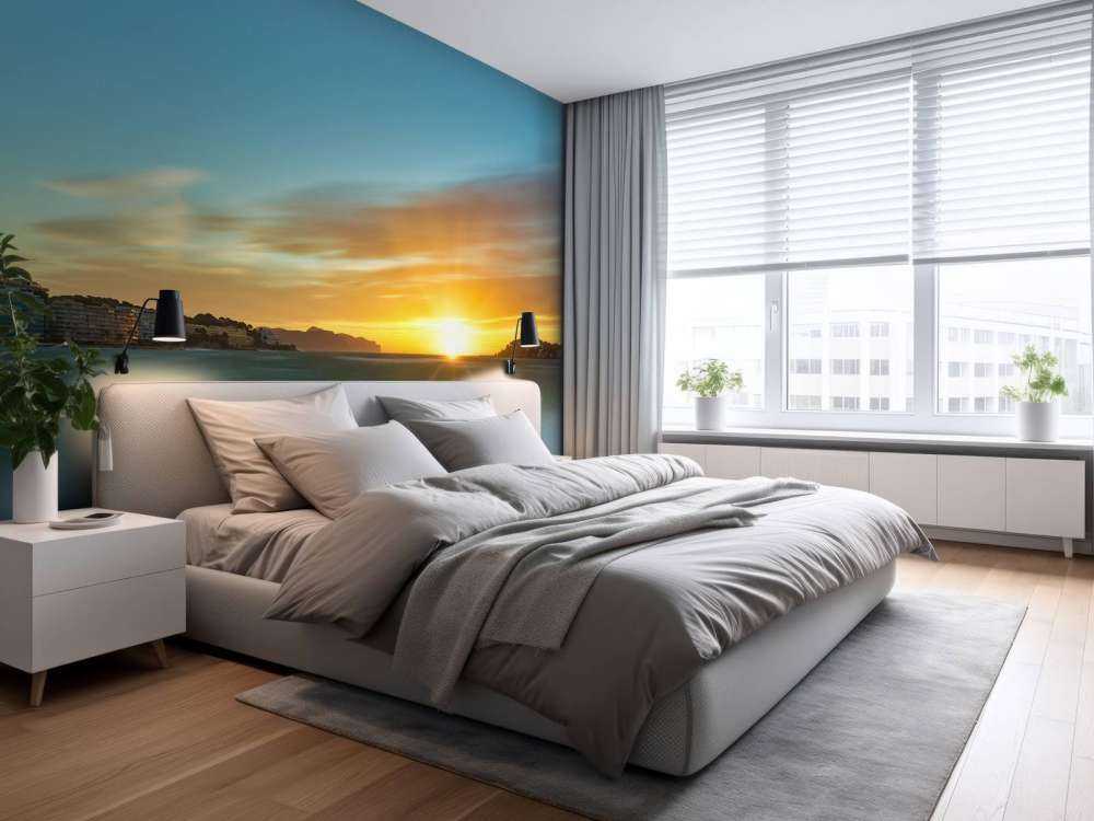 Piękny zachód słońca