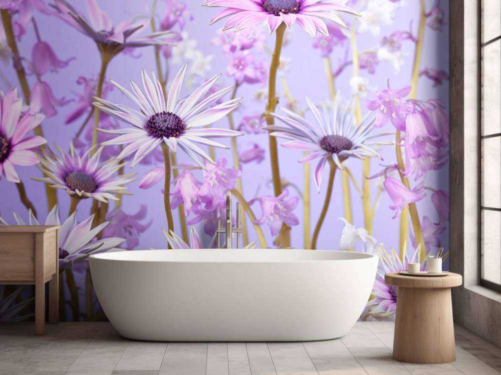 Kolorowe fioletowe kwiaty