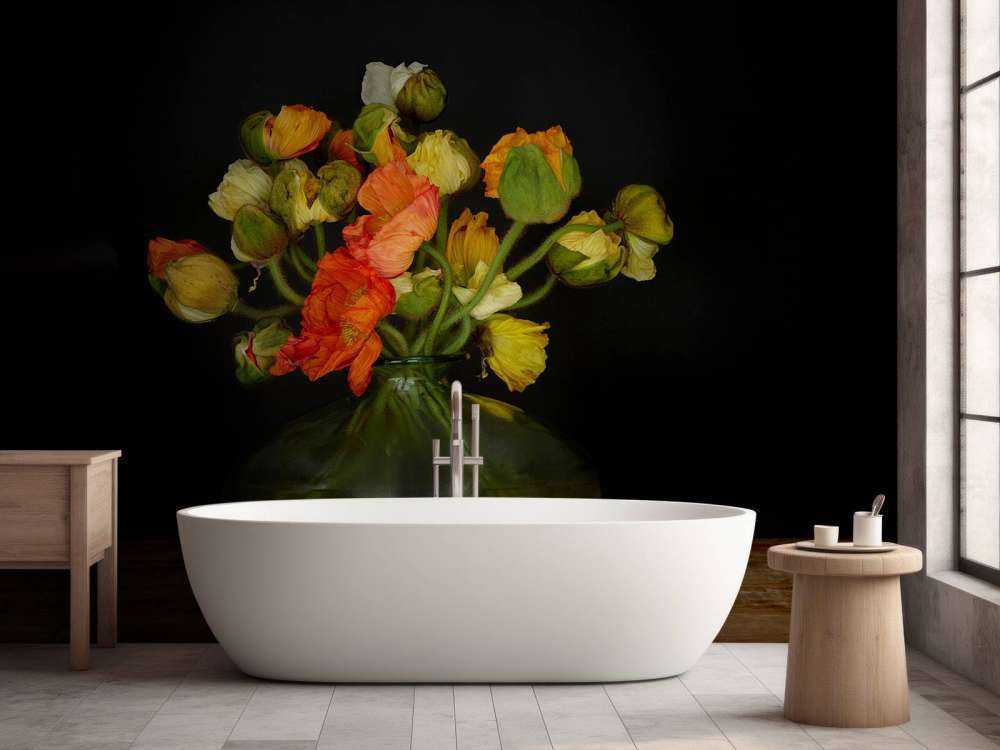 Malowniczy wazon z kwiatami