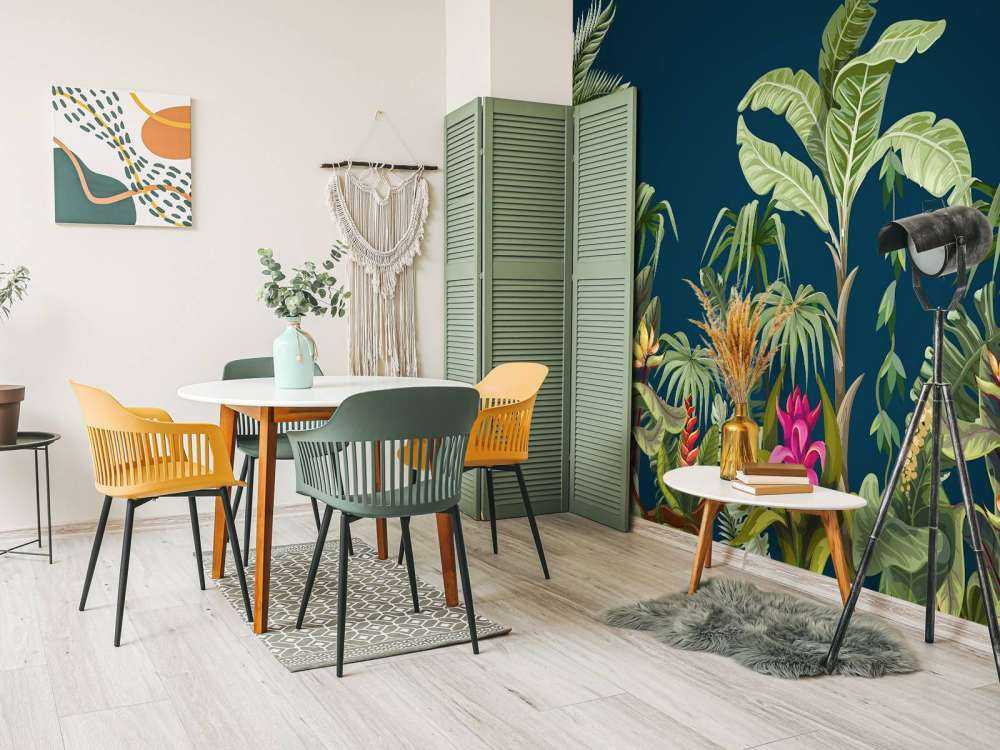 Kwiaty i drzewa w dżungli