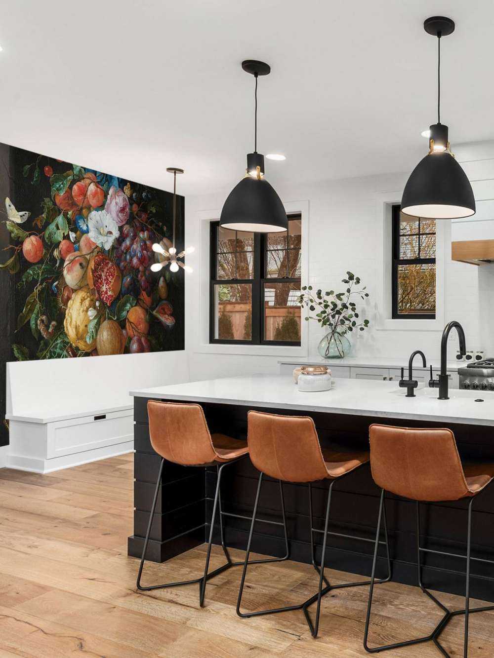 Feston z owoców i kwiatów