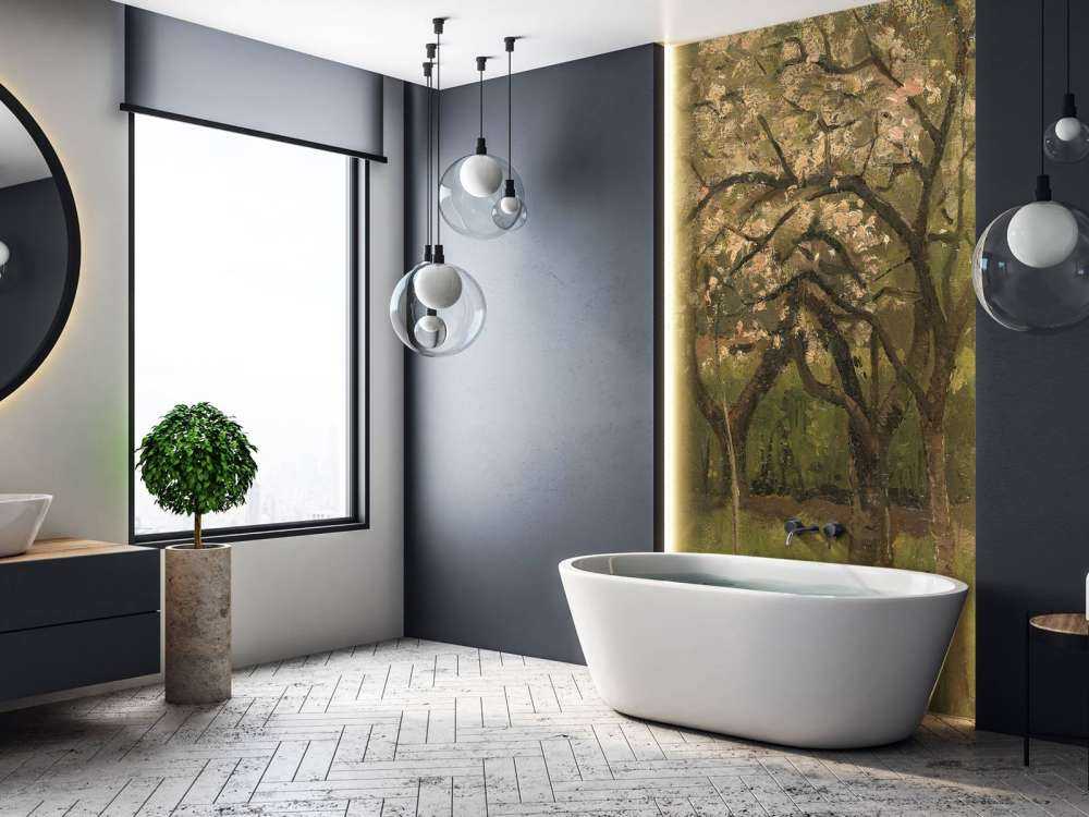 Kwitnące drzewo w sadzie