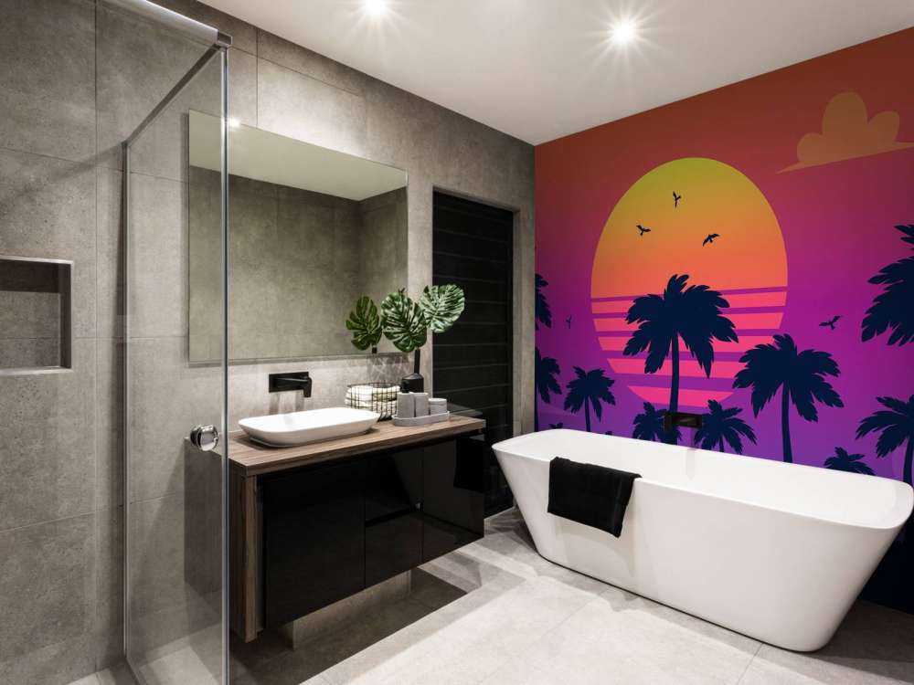 Ilustracja przedstawiająca zachód słońca