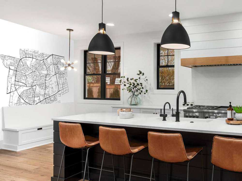 Mapa Leeuwarden, biała