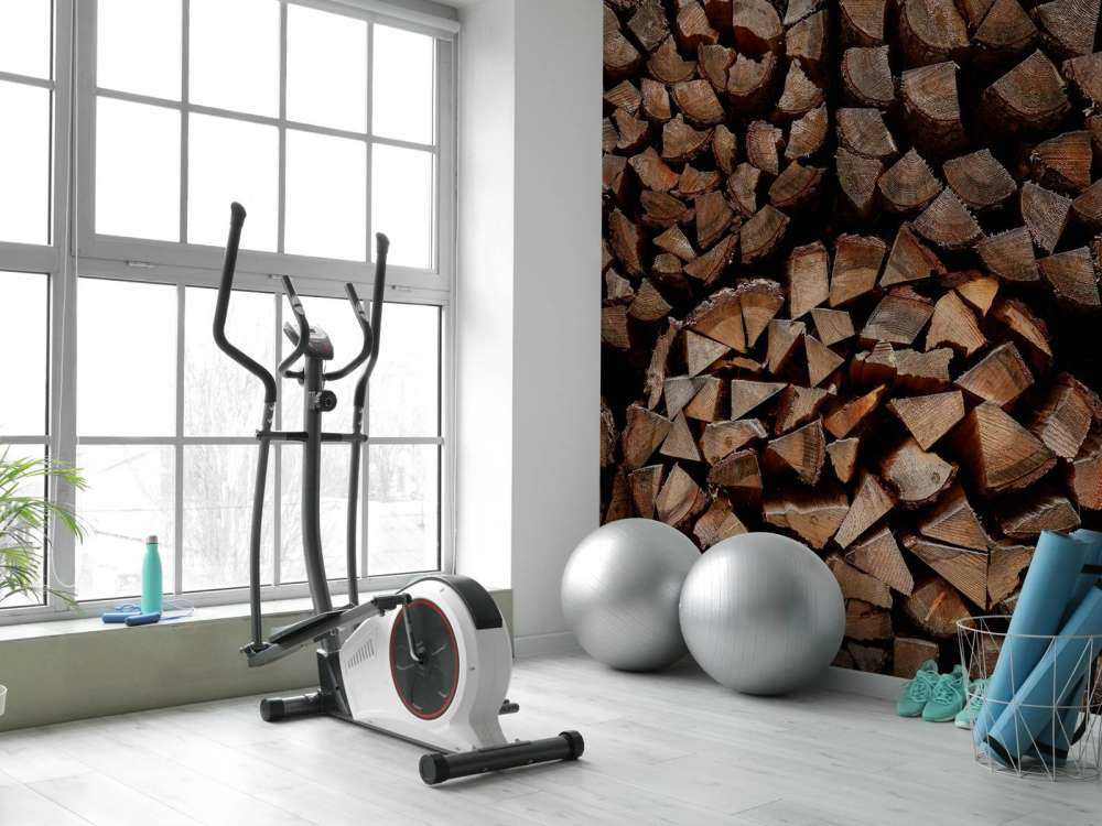 Okrągłe stosy drewna