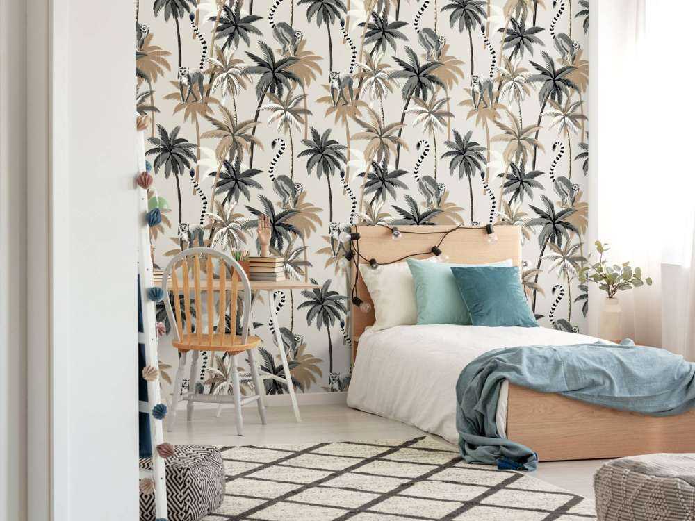 Lemury pierścieniowe na drzewach