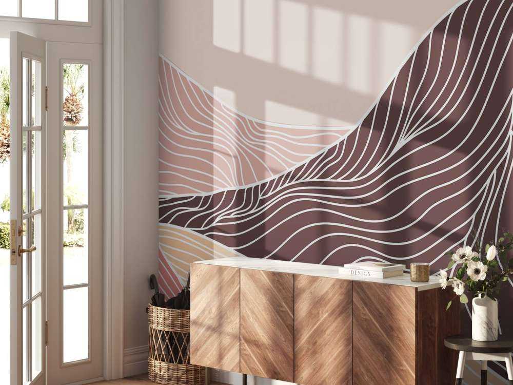 Kolorowe góry lineart