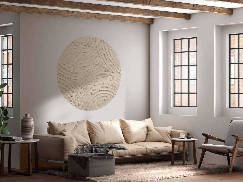 Kręgi Zen struktura szorstka w płótnie