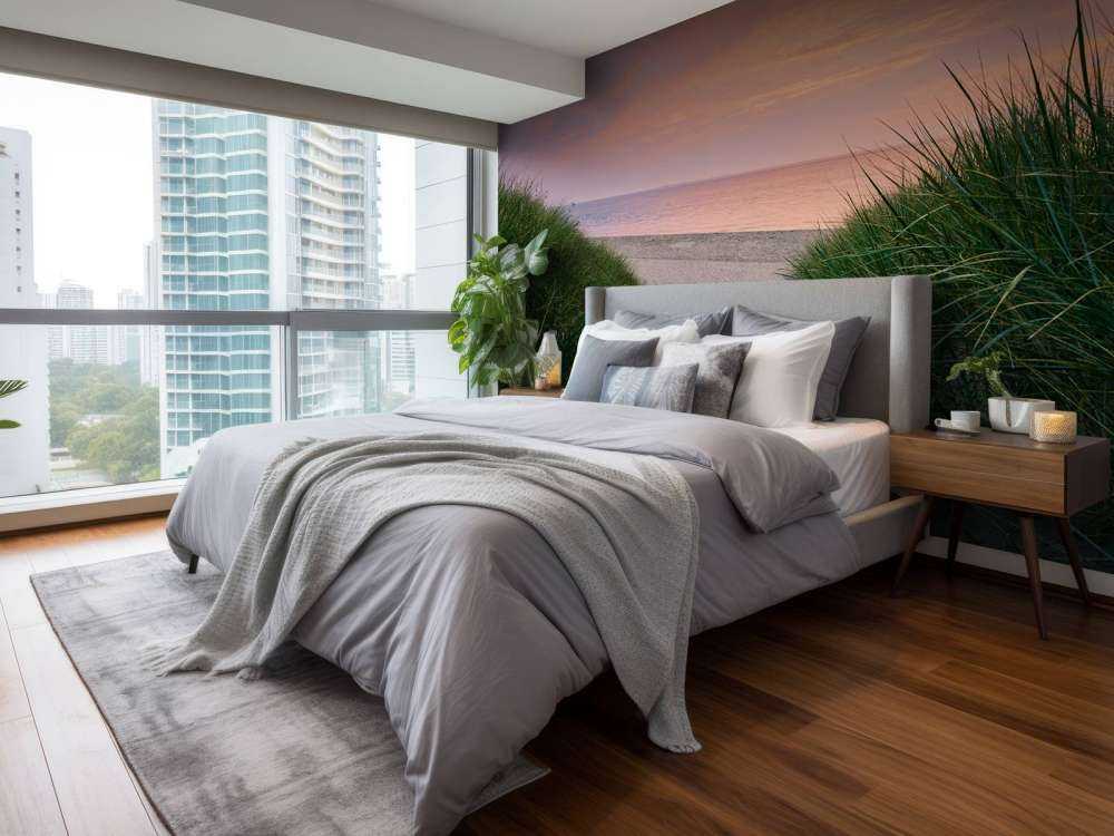 Przejście na wydmę przy wschodzie słońca