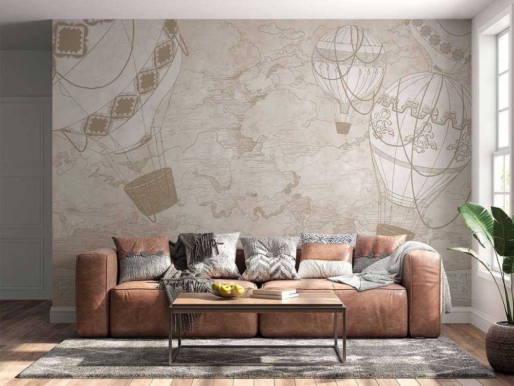 Balony na gorące powietrze nad miastem