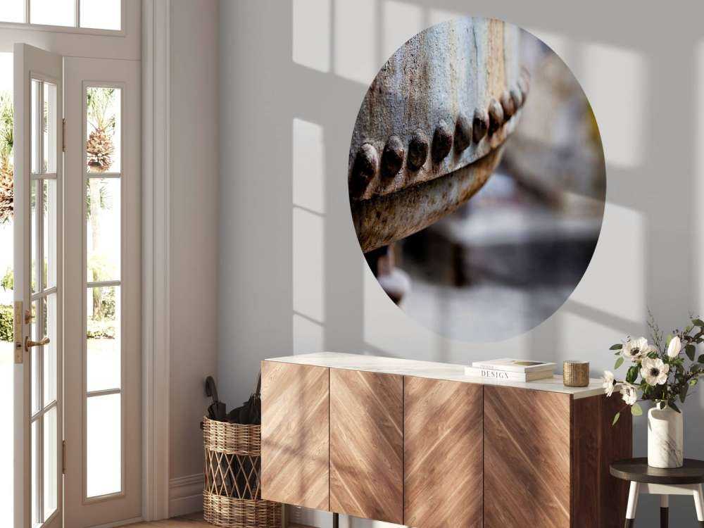 Detal zardzewiałego kotła parowego