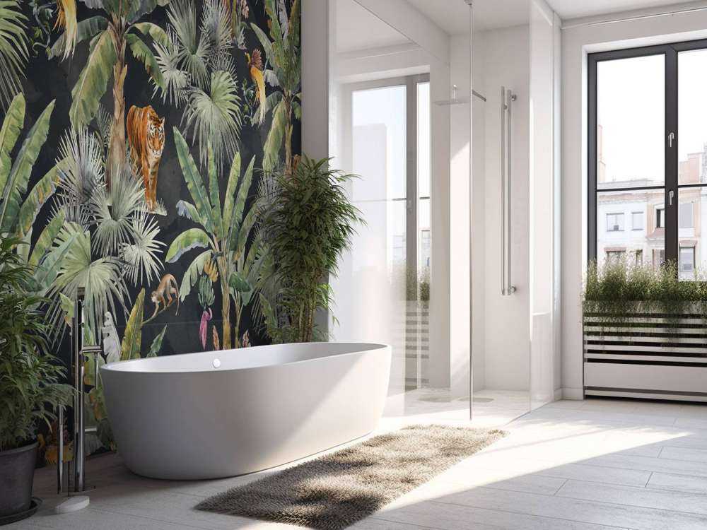 Palmy i zwierzęta z dżungli