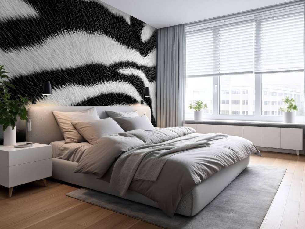 Sierść zebry z bliska