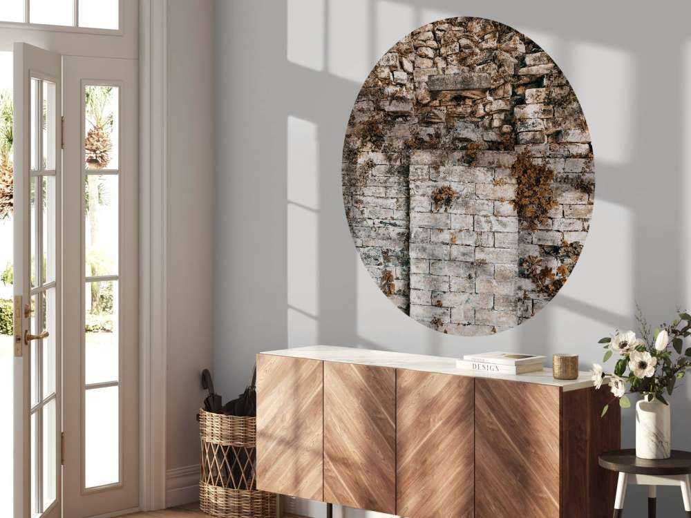 Ściana pokryta roślinnością jesienią