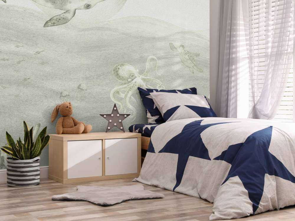 Podwodny świat w kolorze zielonym