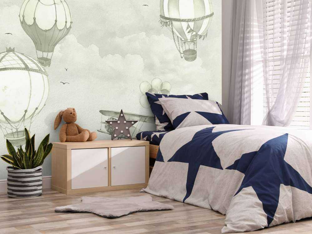 Balony na ogrzane powietrze w kolorze zielonym